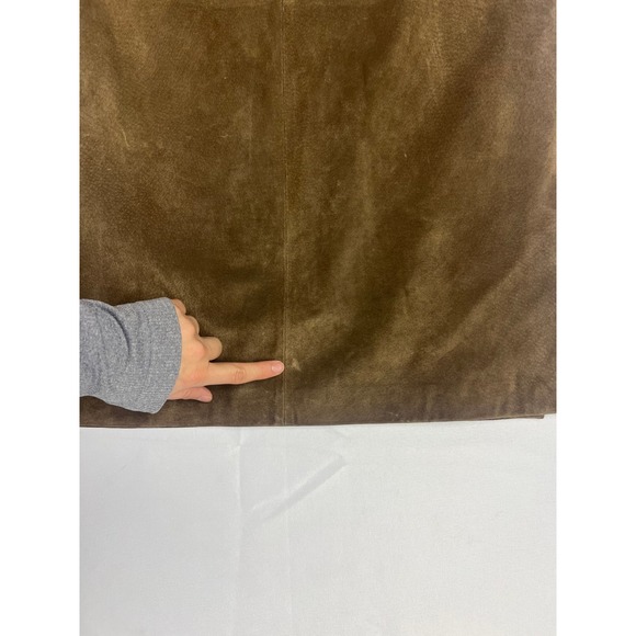 Sonoma Jean Company Genuine Leather Suede Maxi Skirt Browns Women Size 12 - Picture 7 of 13